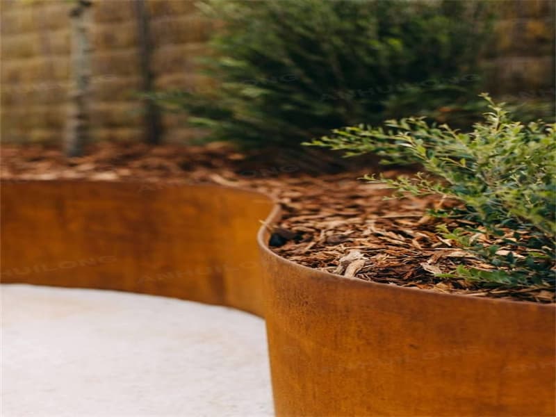 Modern corten steel edging For Garden Design